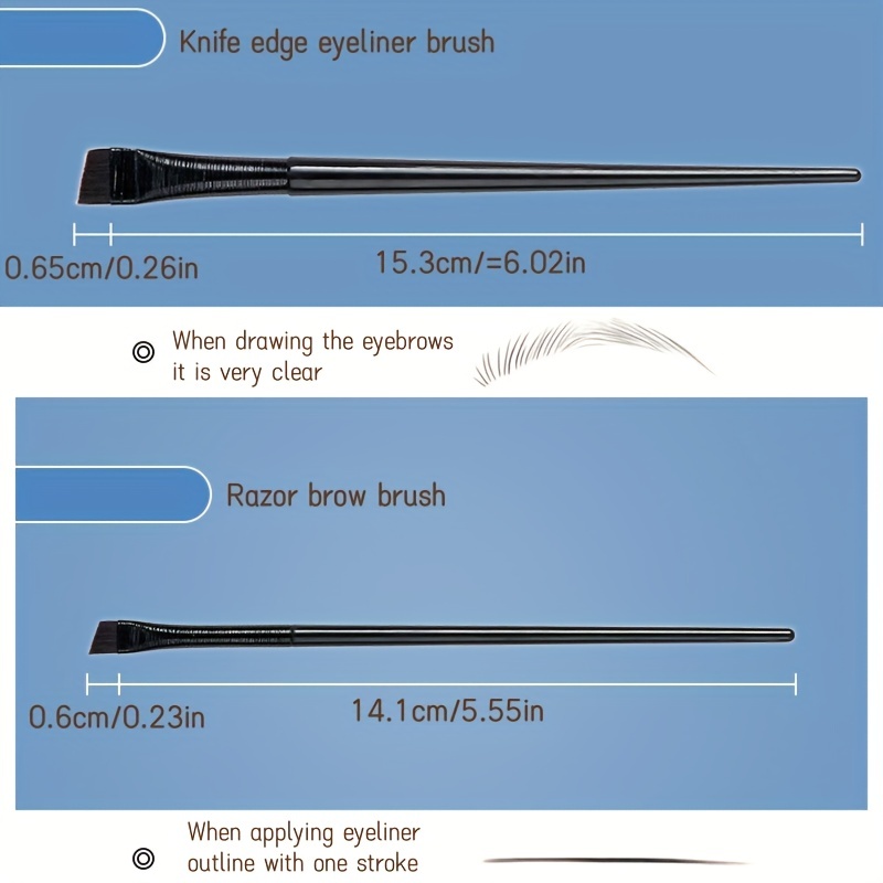 Fine Angled Eyeliner Brush, Ultra Thin Precision Makeup Brushes