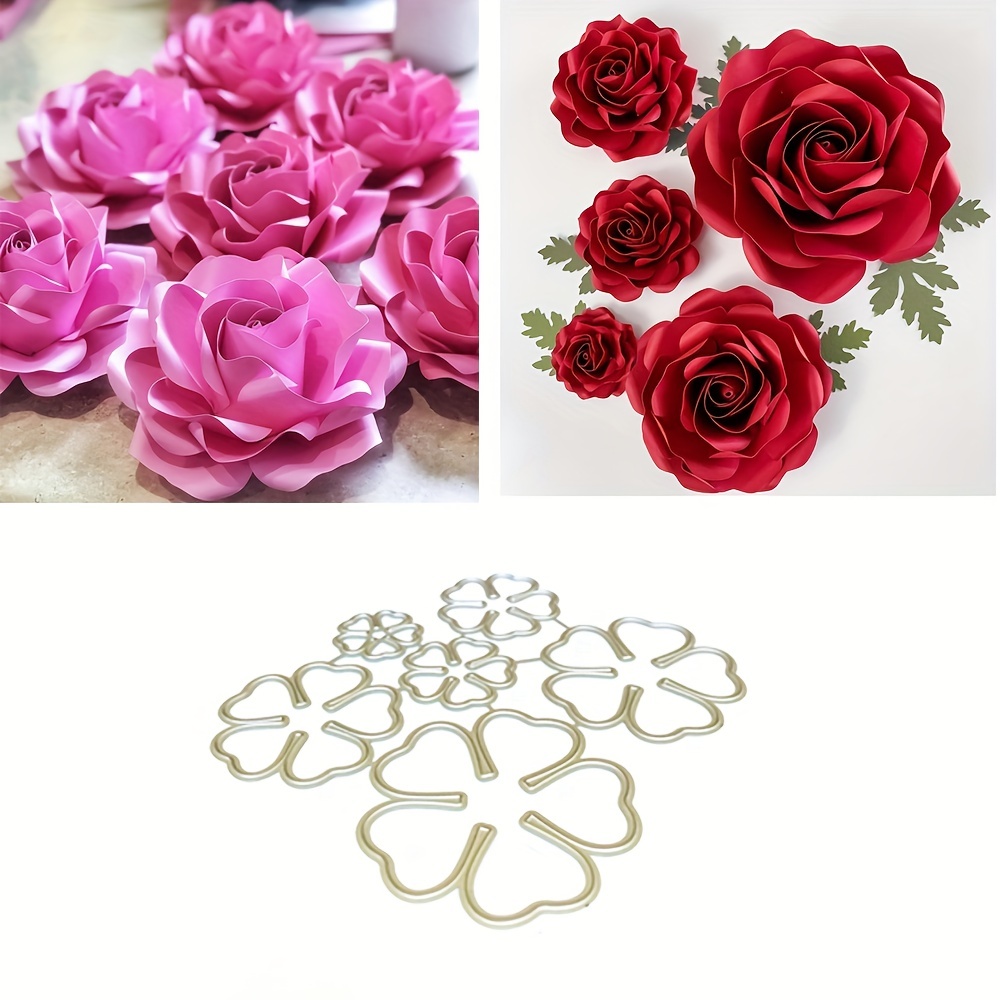 Rose Combination Flower Stamps DIY Scrapbooking Card Album Paper