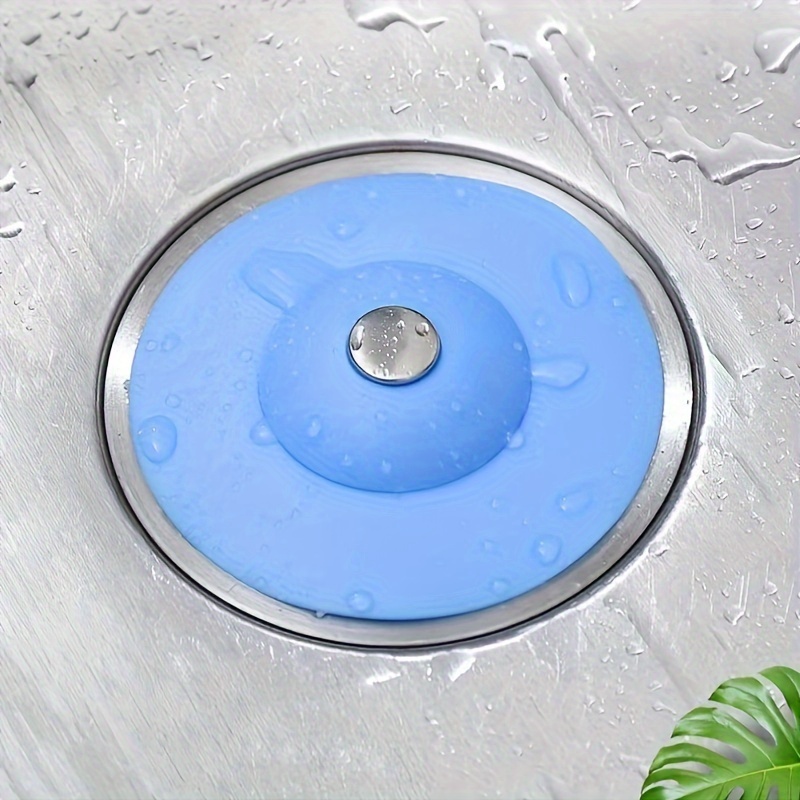 1pc Solid Color Floor Drain Cover, Modern Plastic Household Sewer Pipe  Anti-clogging Cover For Bathroom