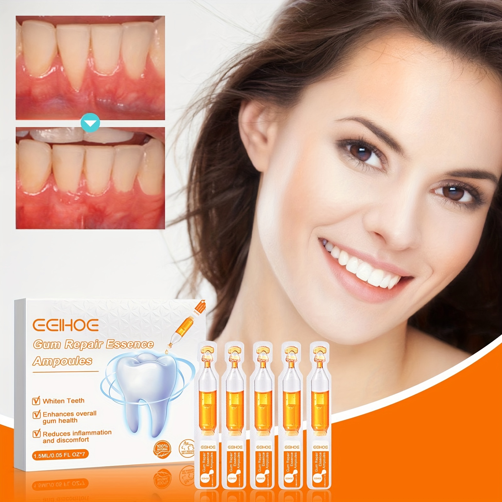 Dental Repair Ampoules, Removes Plaque Stains, Cleansing And Brightening  Tooth Bleaching Cleaning Serum For Sensitive Teeth - Temu