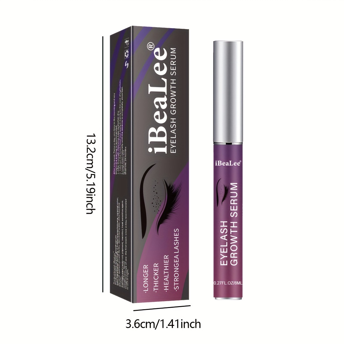 Natural Eyelash Serum for Thicker Eyelashes Faster Growth 8ml