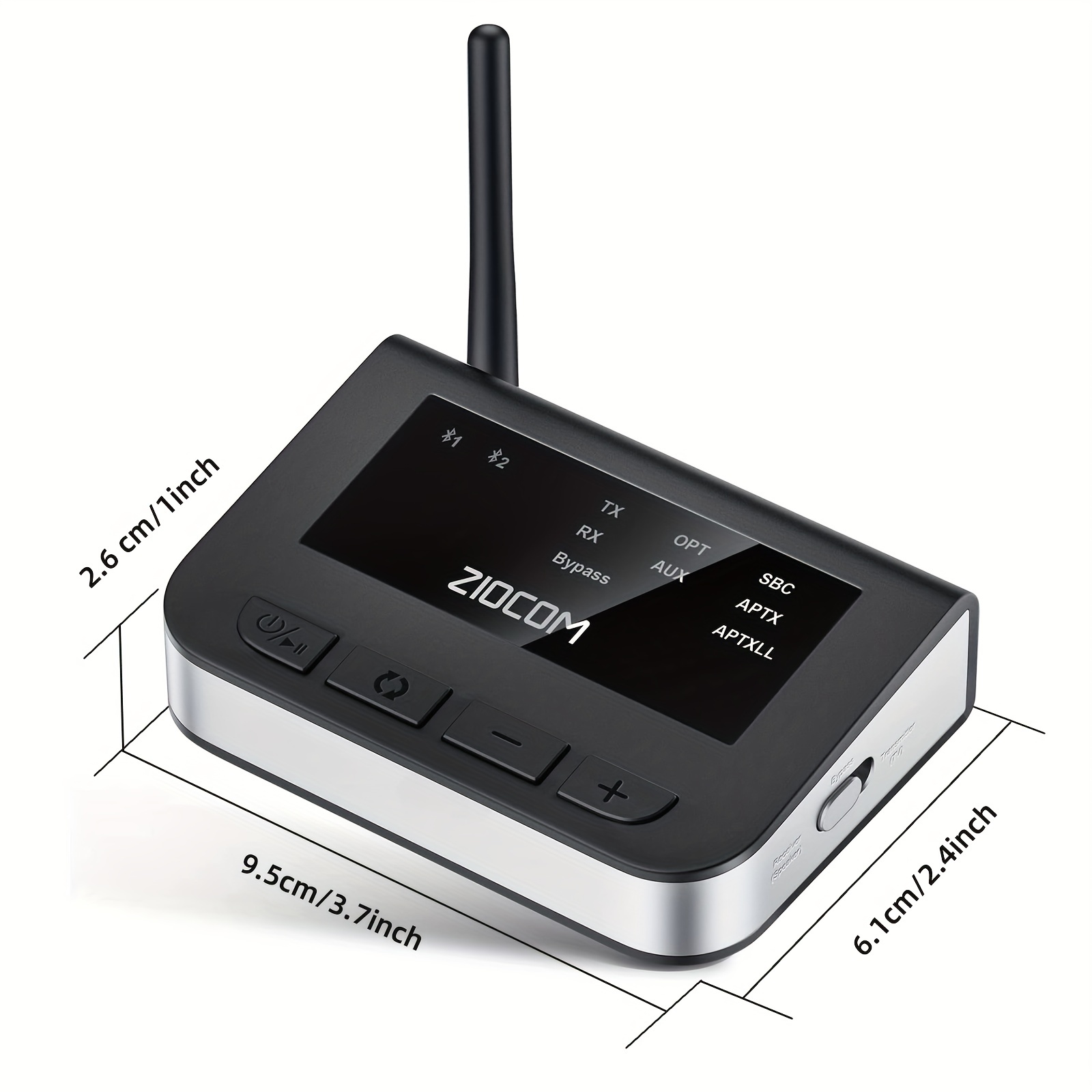 Adaptador de receptor de audio inalámbrico Bluetooth 5.0 para automóvil,  0.138 in AUX+2 RCA Bluetooth receptor de música, receptor de audio  Bluetooth