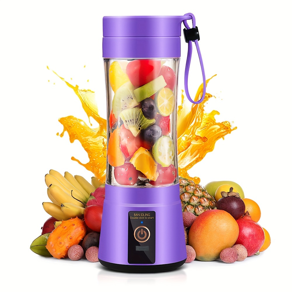 Mini Mixeur Extracteur Fruit Smoothie Milkshake Sans Fil Recharge USB  Violet