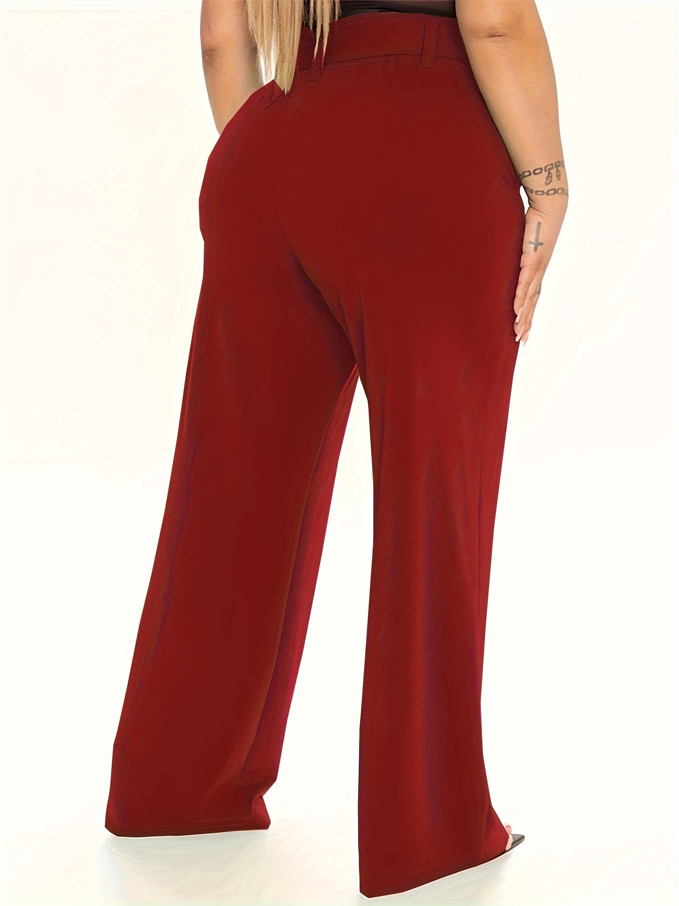 Pants for Women Work Casual Pants for Women 2023 Leggings Lightweight Summer  Casual High Wasit Stretch Pants With Pockets Cropped Trousers On Sale Red  3XL 
