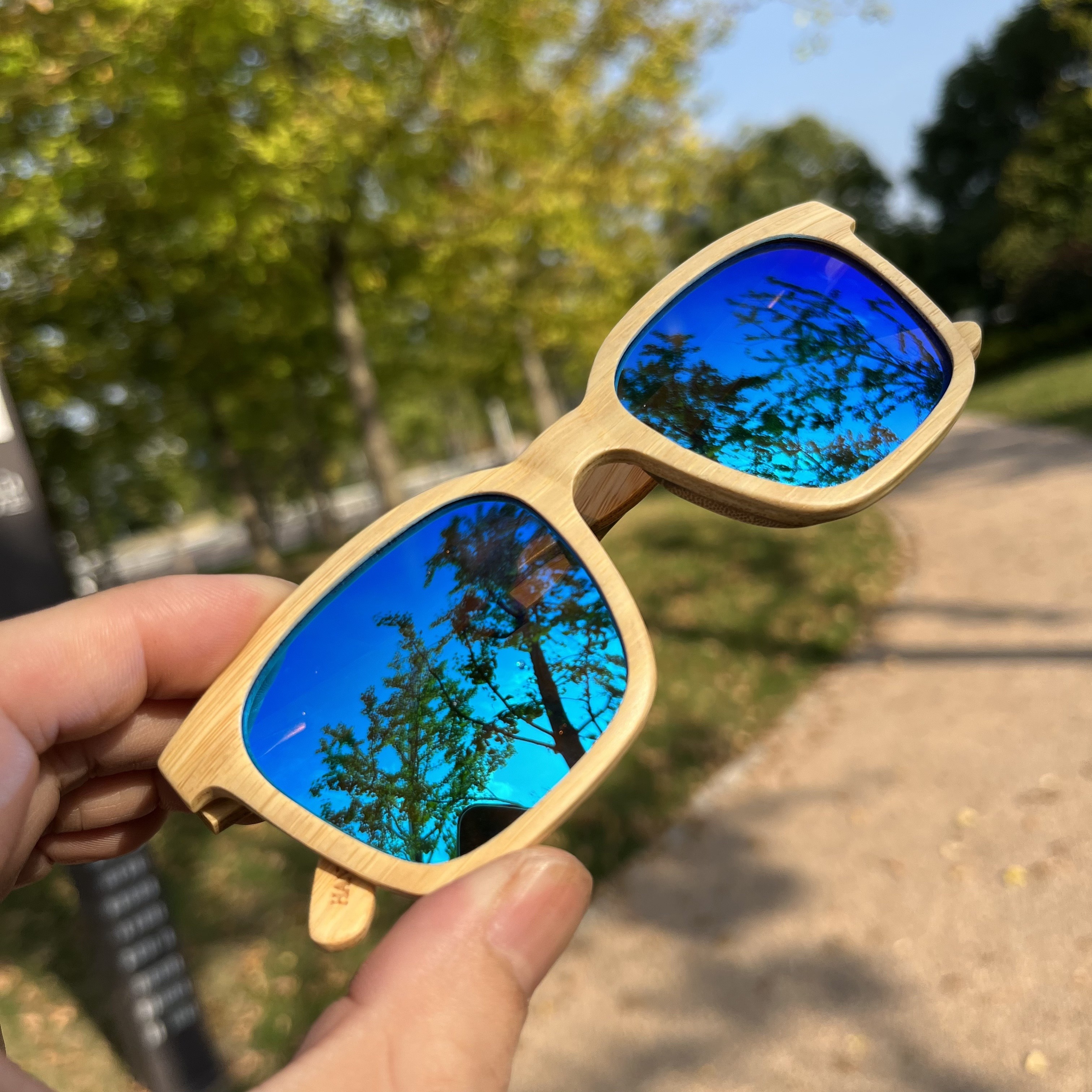 Take Takemoto Polarized Sunglasses Women Men Bamboo Wooden - Temu