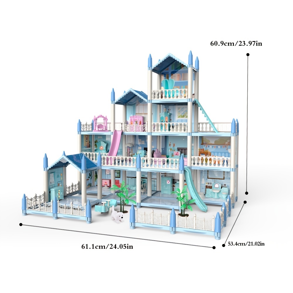 Doll Set Contains 11 Rooms And Furniture Accessories. - Temu
