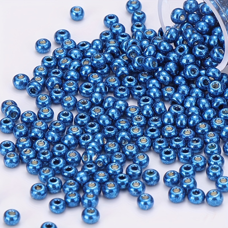 Metal Golden Silvery Color Glass Beads For Jewelry Making - Temu