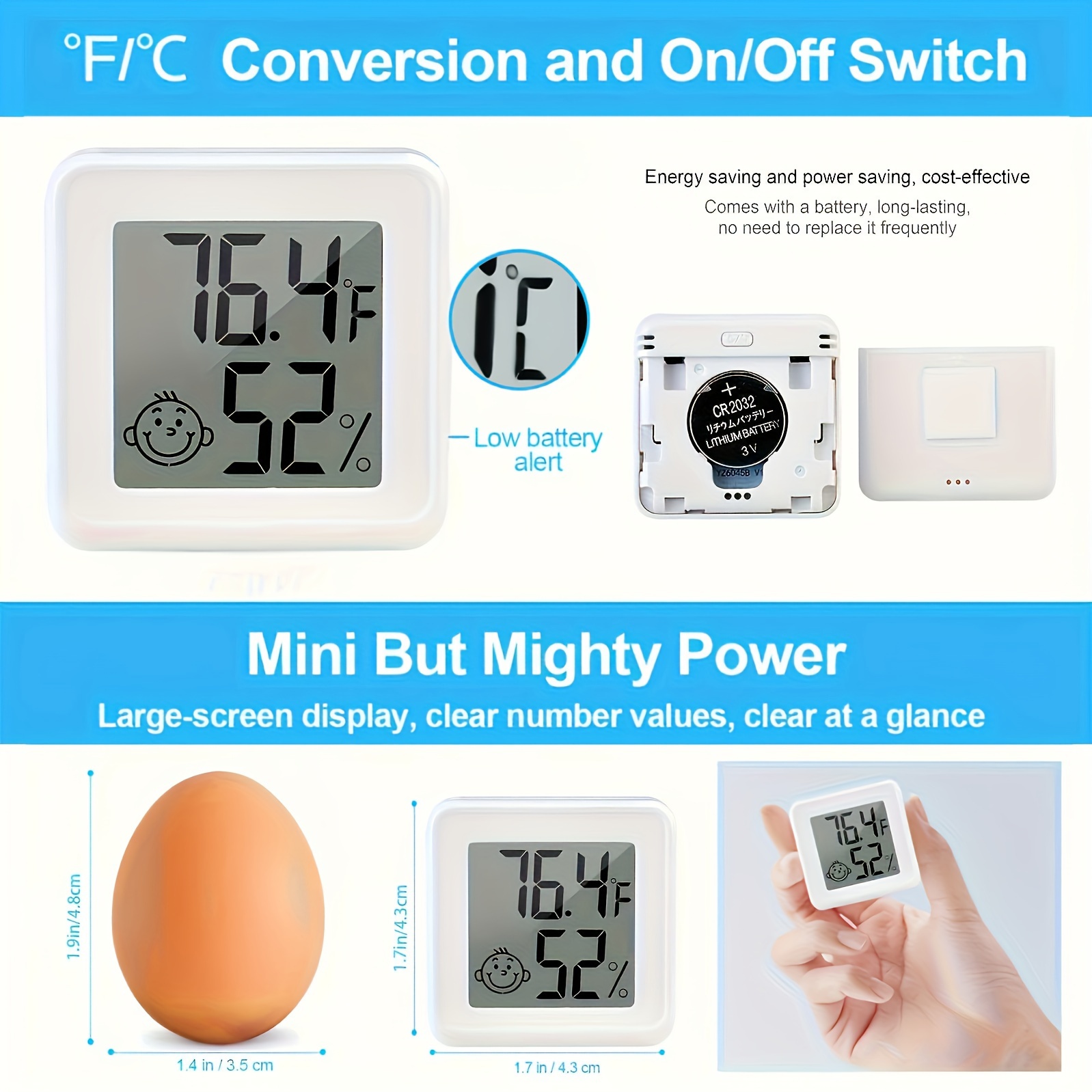 Indoor Humidity Meter Hygrometer, Room Thermometer For Accurate Room Temperature  Monitor, Digital Hygrometer With Indoor Thermometer For Home, And Humidity  Sensor Enhanced Comfort - Temu