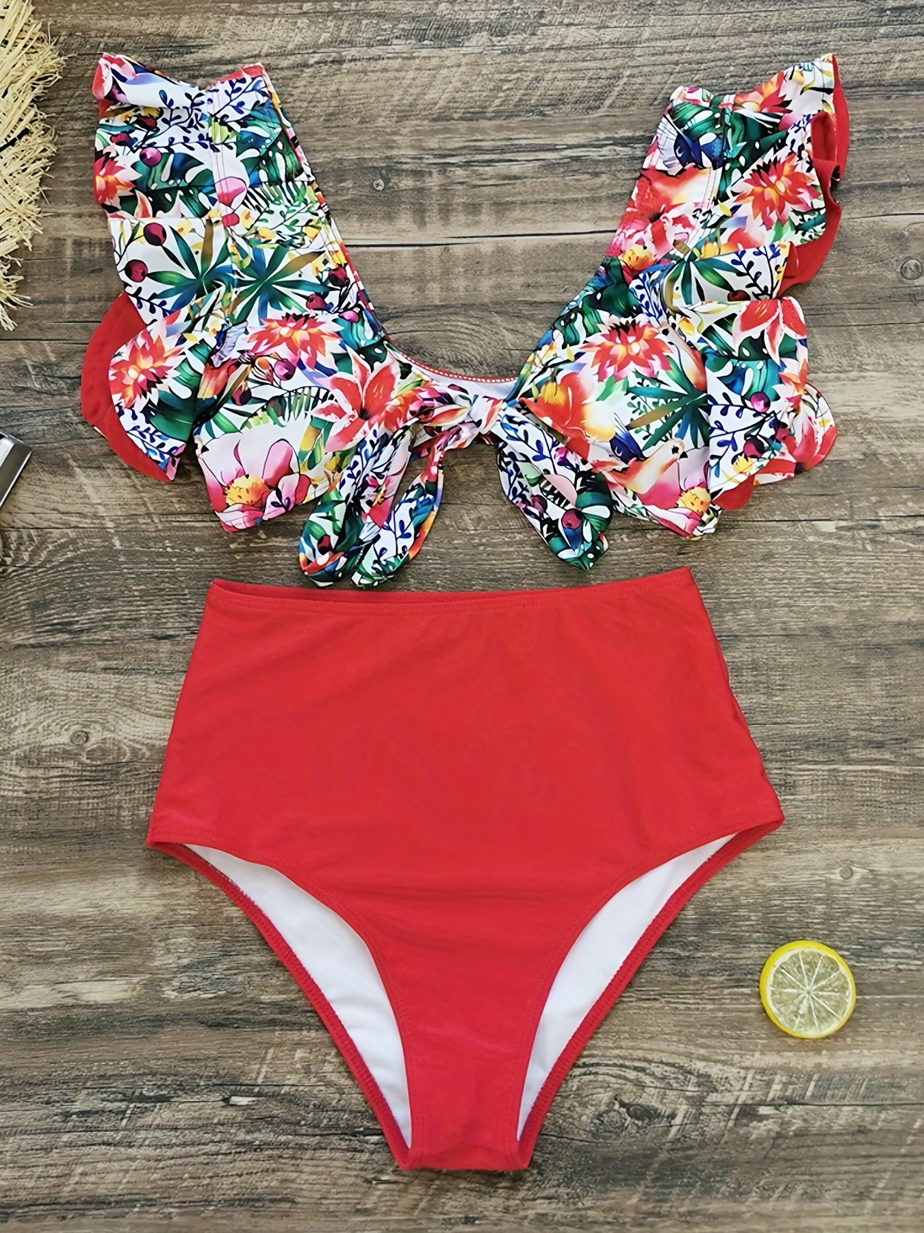 Bikini Tops for Women Large Bust Sunflower Set Swimsuit Bikini Beachwear  Swimwear Junior Bathing Suits 2 Piece, Red, Small : : Clothing,  Shoes & Accessories