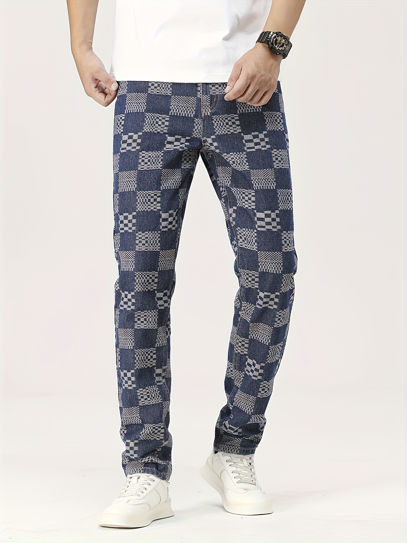 Blue Plaid Pajama Pants - Temu