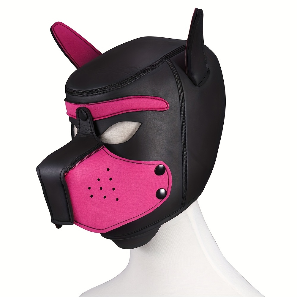 Leather Hood Mask Sexy Pu Sexy Dog Mask Sm Props Sex Toys Temu