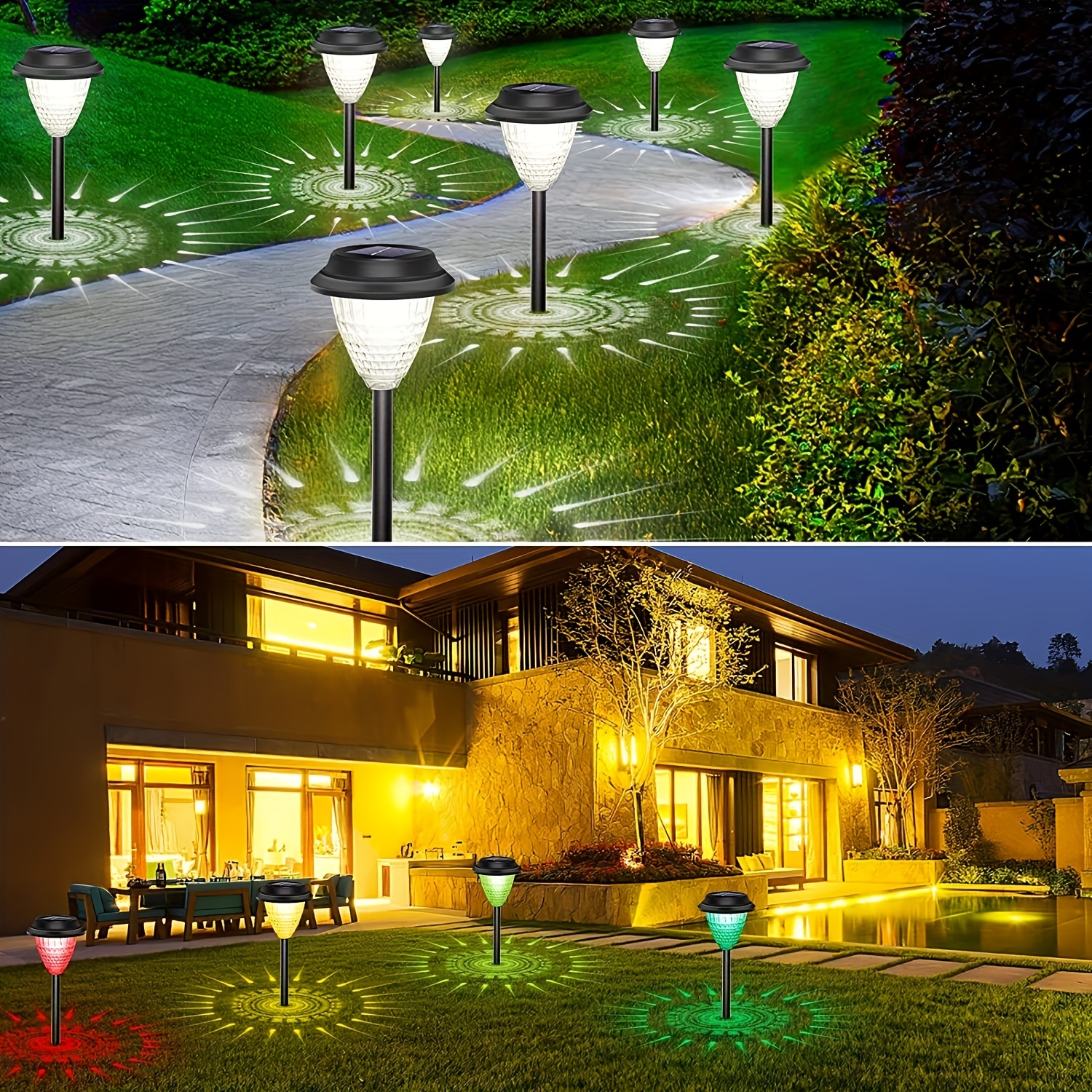 Luci da giardino solari da 10 pezzi Luci da prato a LED per