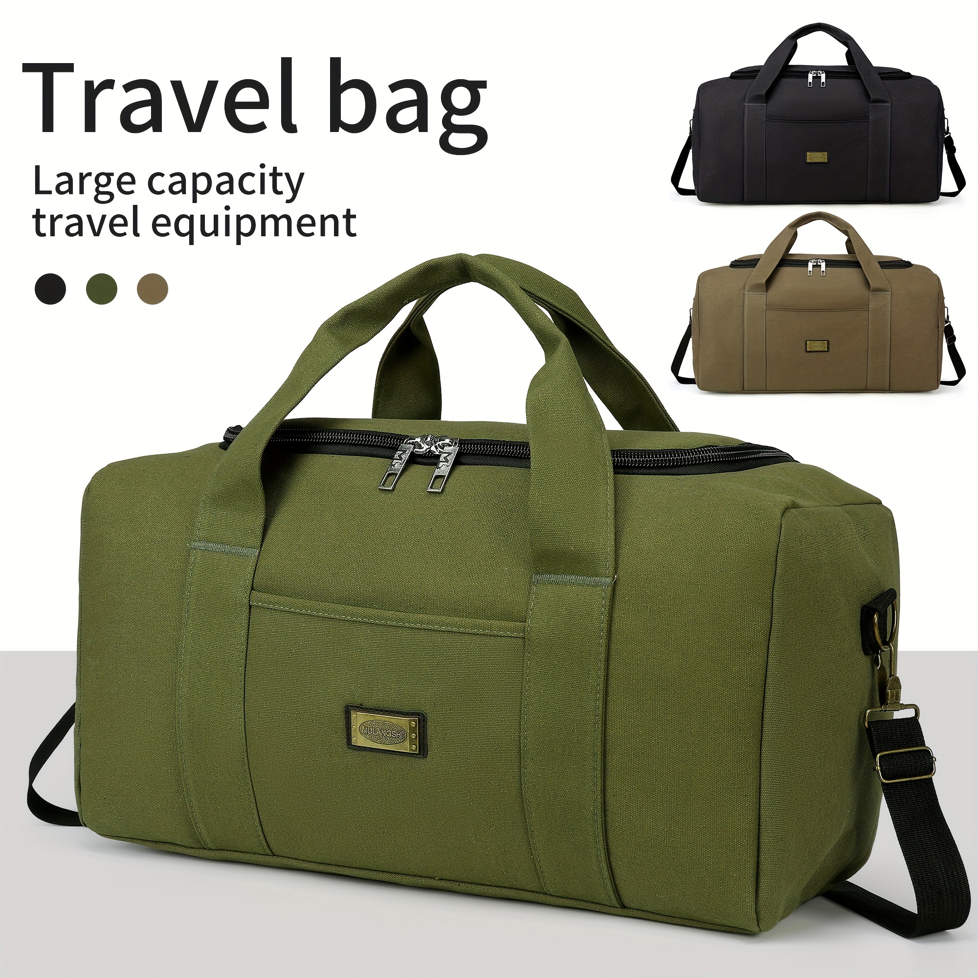 Canvas Men Travel Bags Large Capacity Travel Duffel Hand Luggage