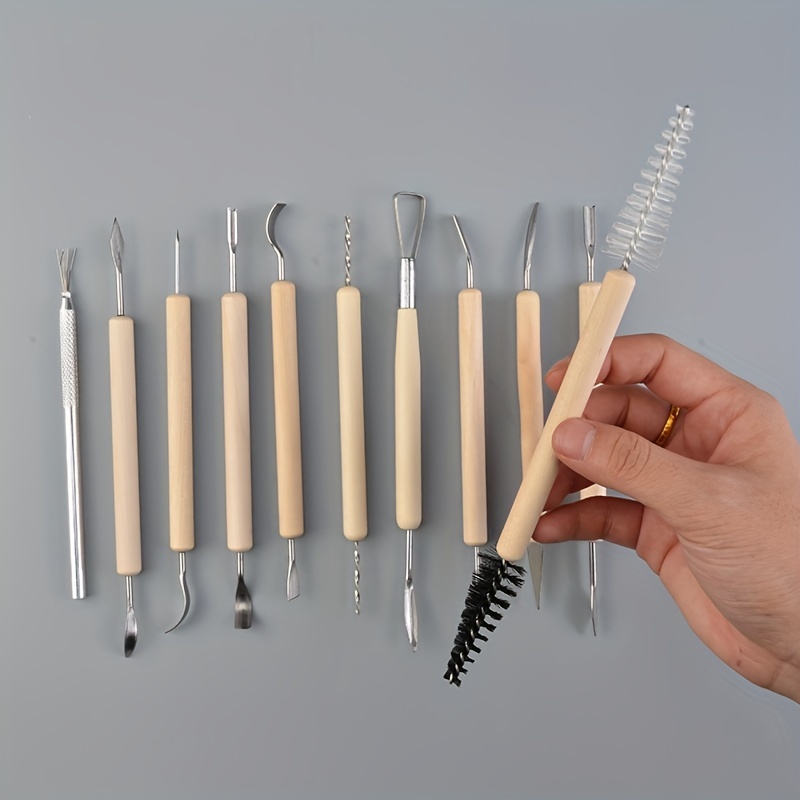 Wooden Pottery Tools Multi piece Clay Carving Finishing Tool - Temu