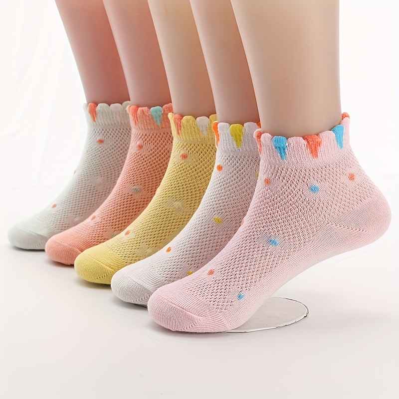 25 Pairs Girls Kids Ankle Socks, Breathable Comfy Low Cut Boat Socks For  Toddlers Children