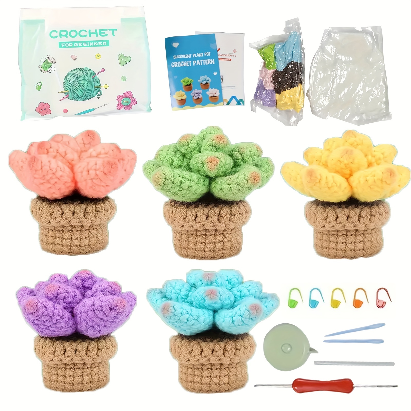 Crochet Kit for Beginners, 70 Pcs Beginners Crochet Kit for Adults
