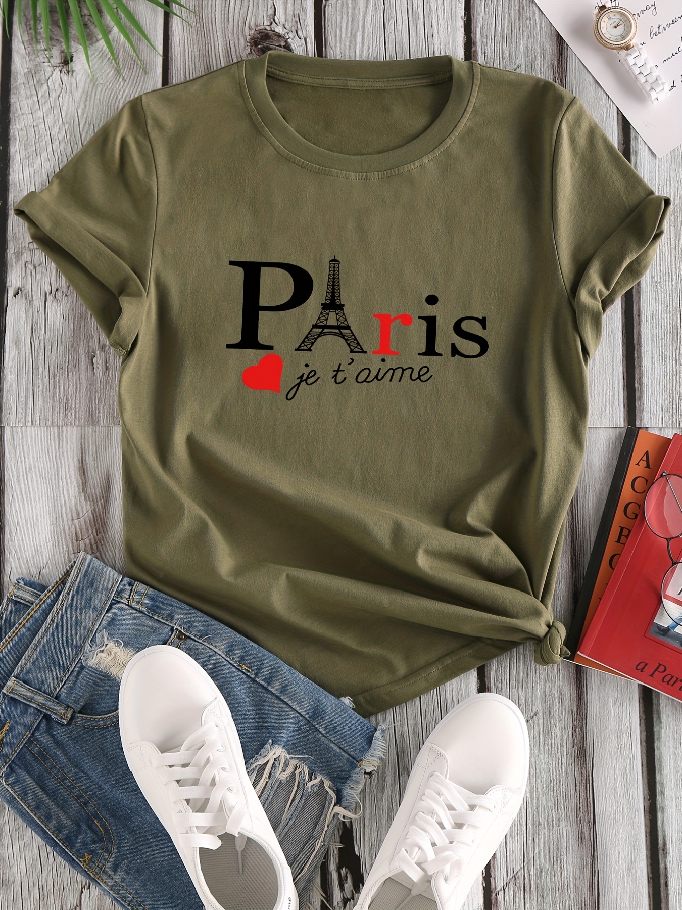 Paris print t clearance shirt