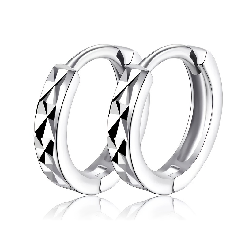 Unique Casual Silver Small Hoop Earrings