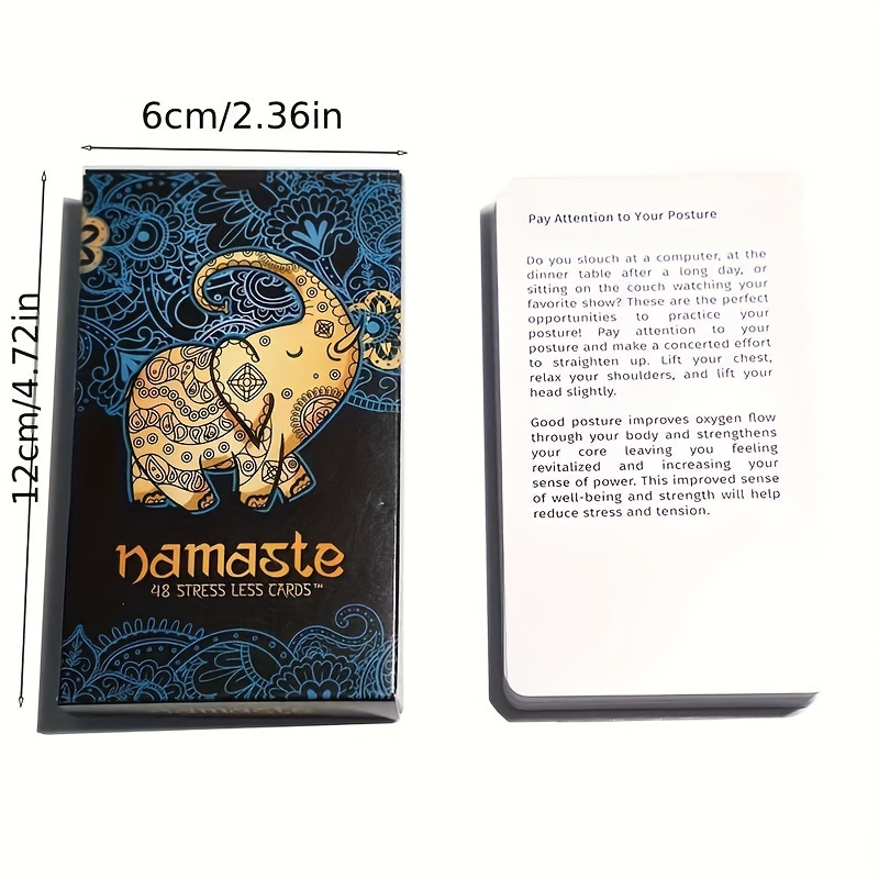 Namaste Stress Reducing Cards Self Care Cards Anxiety And - Temu