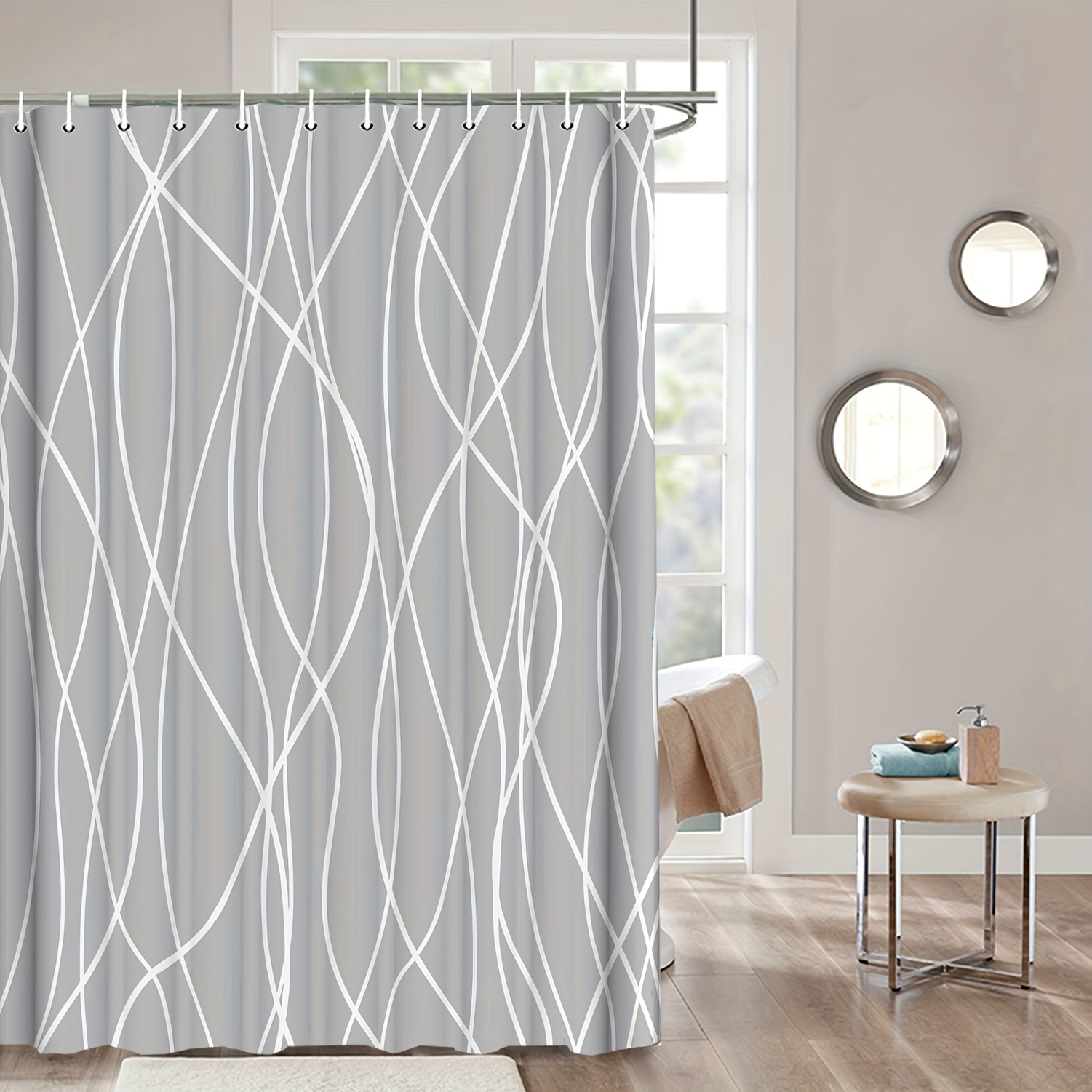 Retro Shower Curtain Hooks Rust Proof Decorative Shower - Temu