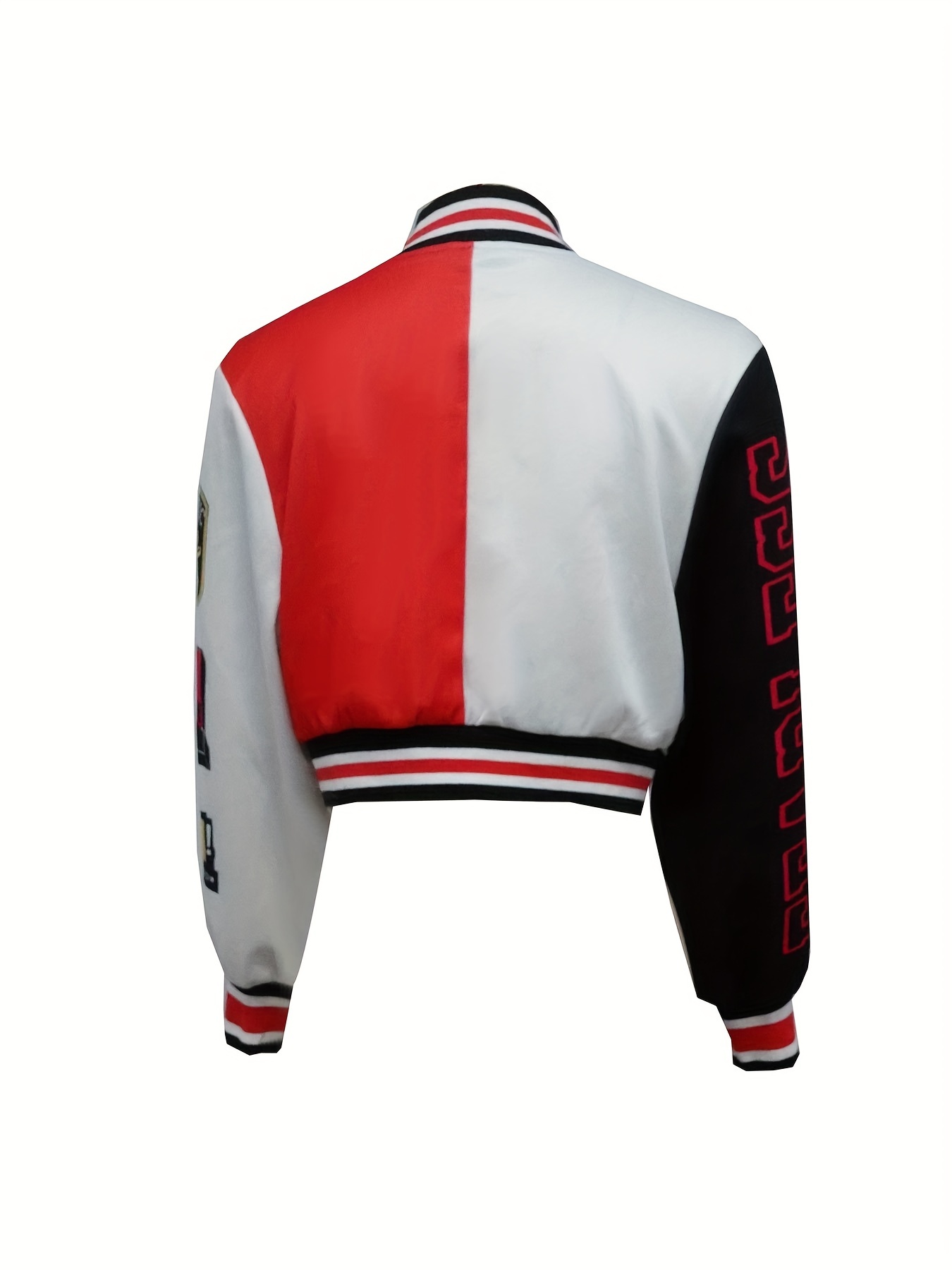 Logo-Appliquéd Striped Leather and Knitted Varsity Jacket