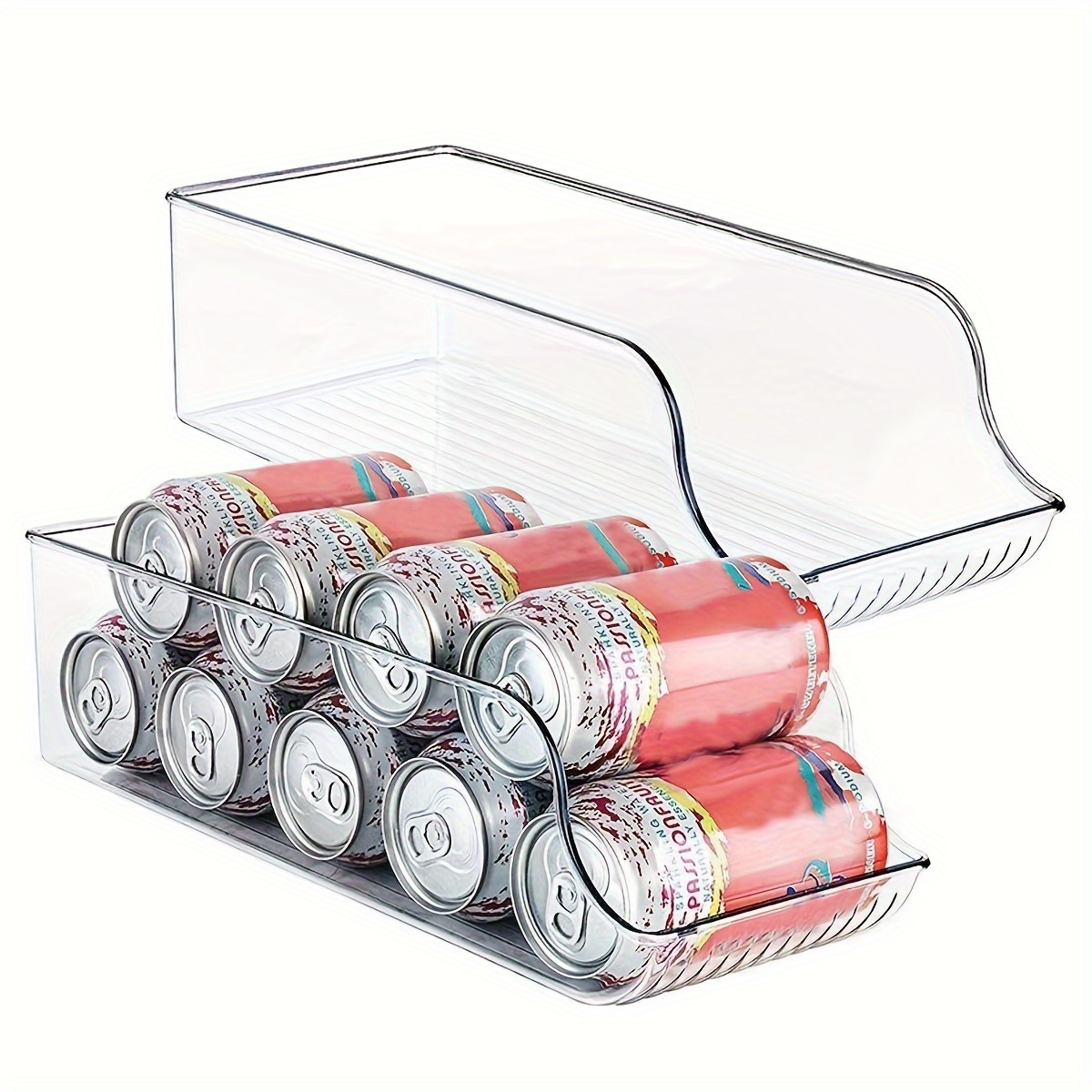 1 Pieza Organizador/soporte Plástico Transparente Latas Soda - Temu