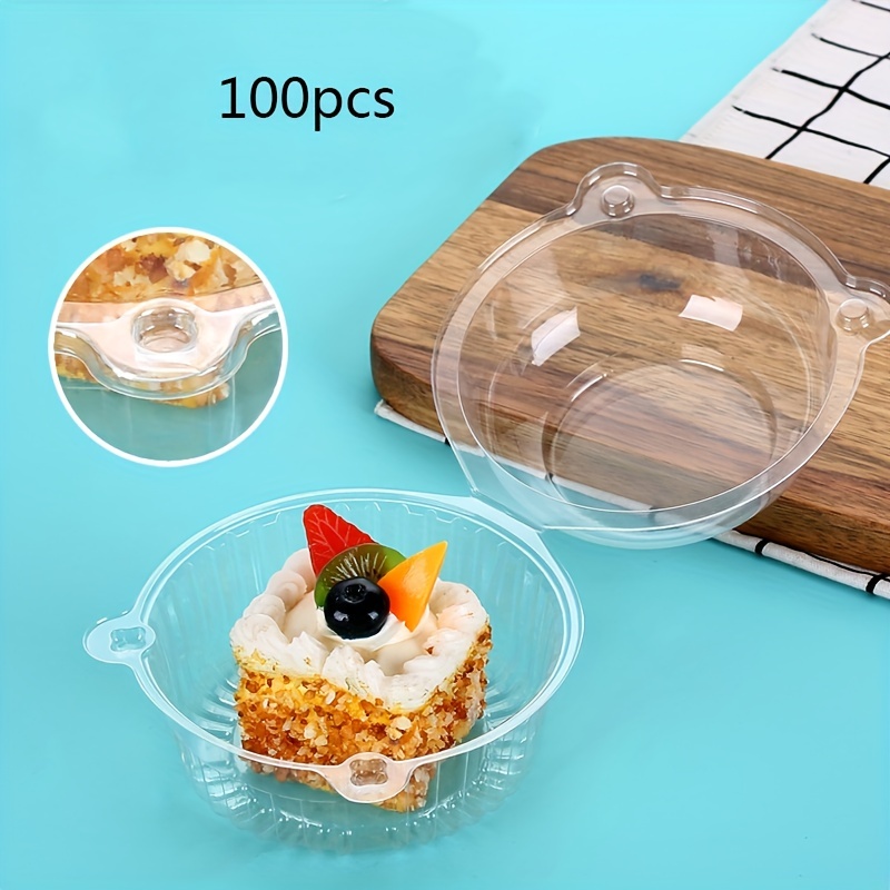 Transparent Plastic Reusable Flip Cake Reinforced Storage Box With