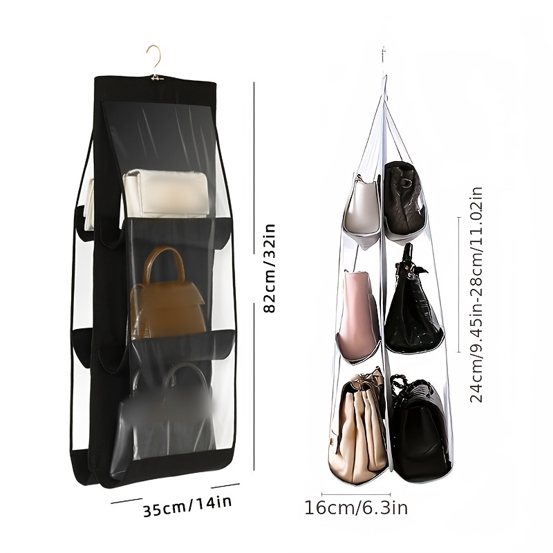 Hanging Hook Handbag Purse Organizer, Closet Wardrobe Bag Storage