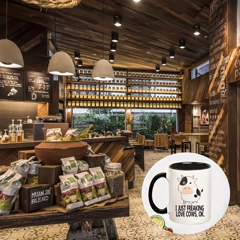 Cow Gifts Cup Coffee Mugs For Men Caffee Gets Me Mooving - Temu