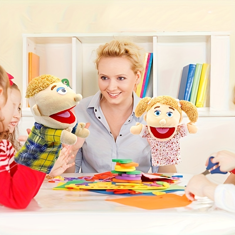Acheter Jouets pour enfants Ventriloque jouets en peluche pour enfants  animaux marionnettes à main à bouche ouverte cadeaux d'anniversaire filles  jeux Parent-enfant poupées poupées