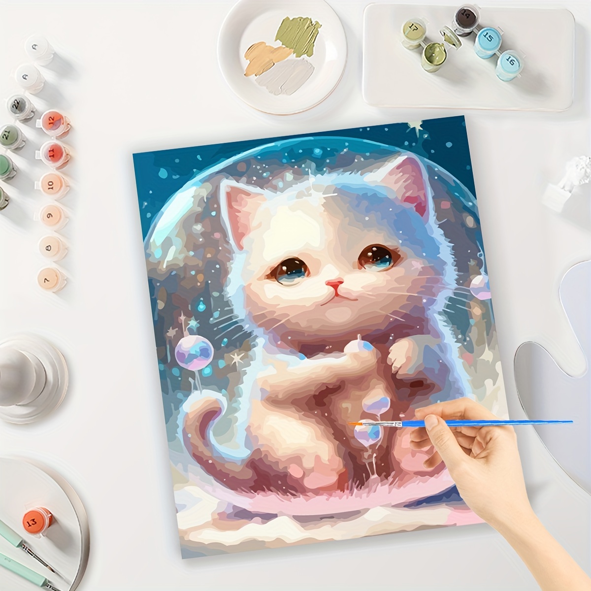 Paint By Numbers Adults Colorful Cat DIY Painting Kit 40x50CM