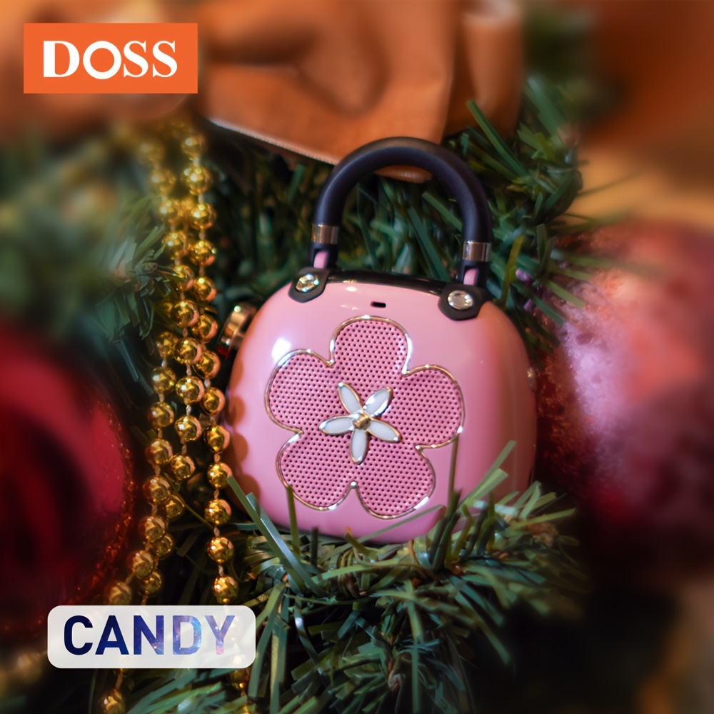 DOSS Cute Bluetooth Speaker, Candy Mini Bluetooth Speaker with Mighty  Sound, Retro Stylish Design, Adorable Speaker for Home, Room, Desk  Decoration
