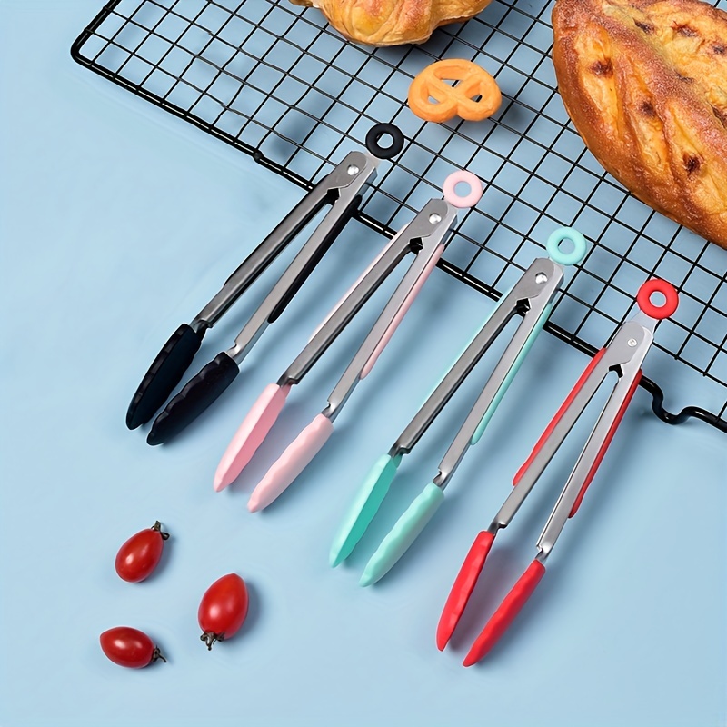 Grill Tongs, Silicone Kitchen Food Tongs Pastry Tong Cooking Kitchen  Utensils Non-stick Bbq Grilling Salad Bread Tools For Party Barbecue - Temu