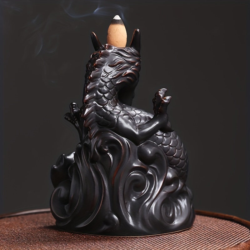 Ceramica Drago Incenso Bruciatore Cascata Controflusso Supporto Incenso  Aromaterapia Ornamento Decor Casa