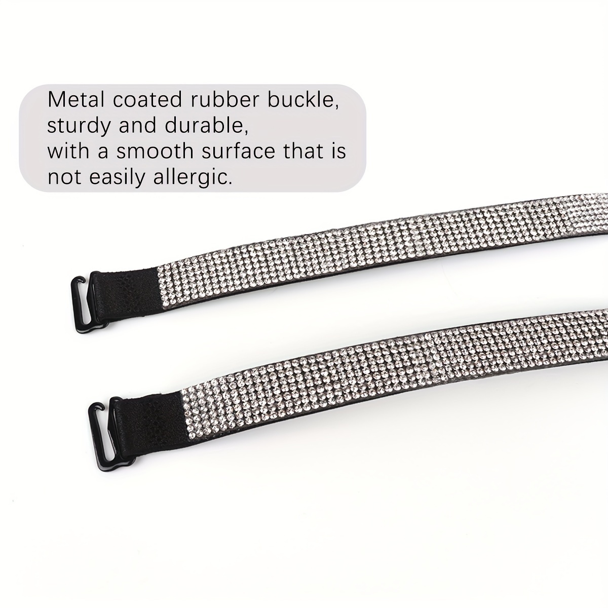 Adjustable Diamond Bra Shoulder Straps, Invisible Metallic Diamond