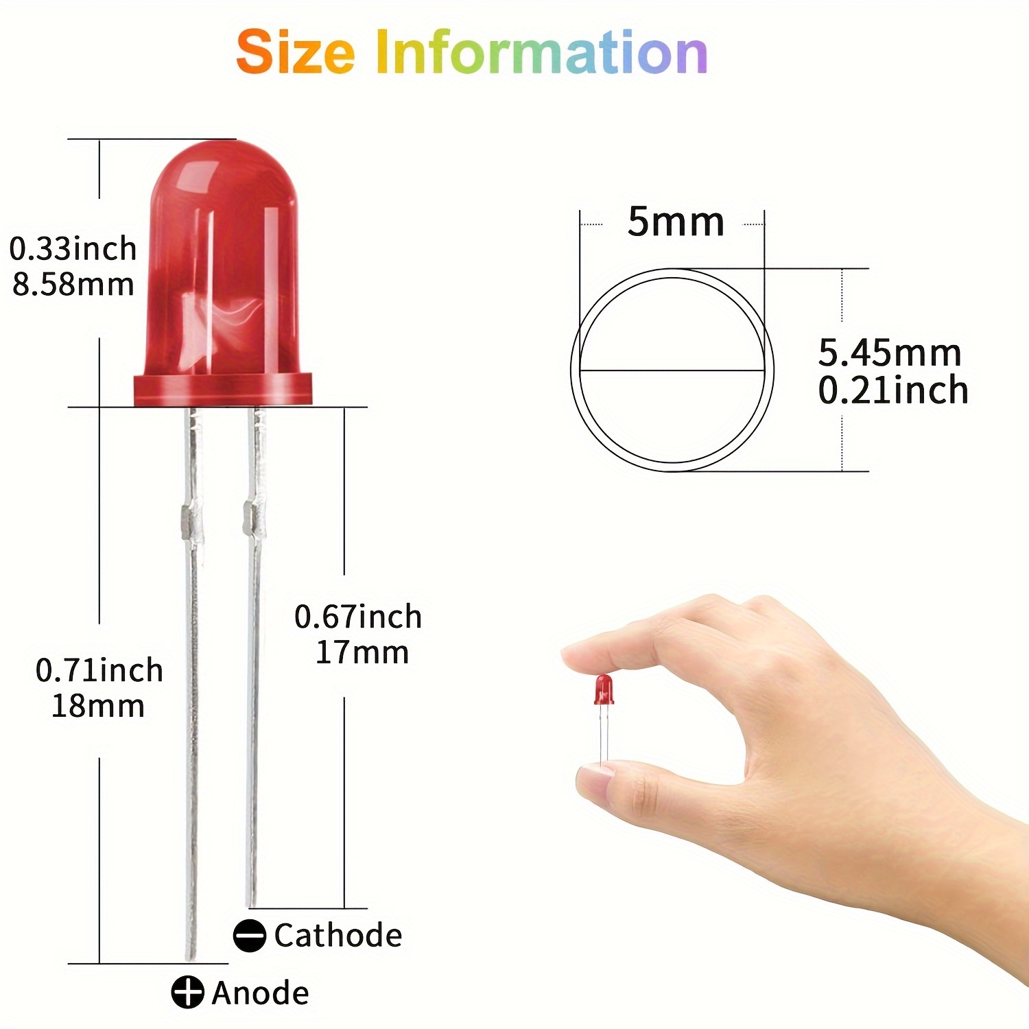 12V LED Diode 5mm, Yellow, flashing