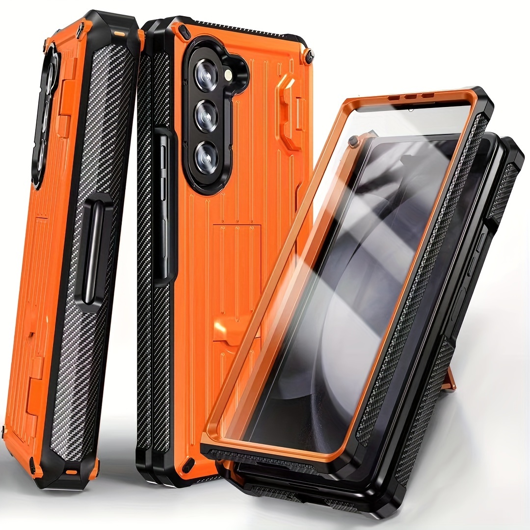 Funda de piel Samsung Galaxy Z Fold 5 Soporte para Stylus de fibra