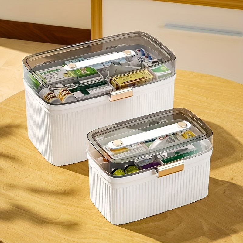 Double layer Multipurpose Storage Box First Aid Medicine - Temu