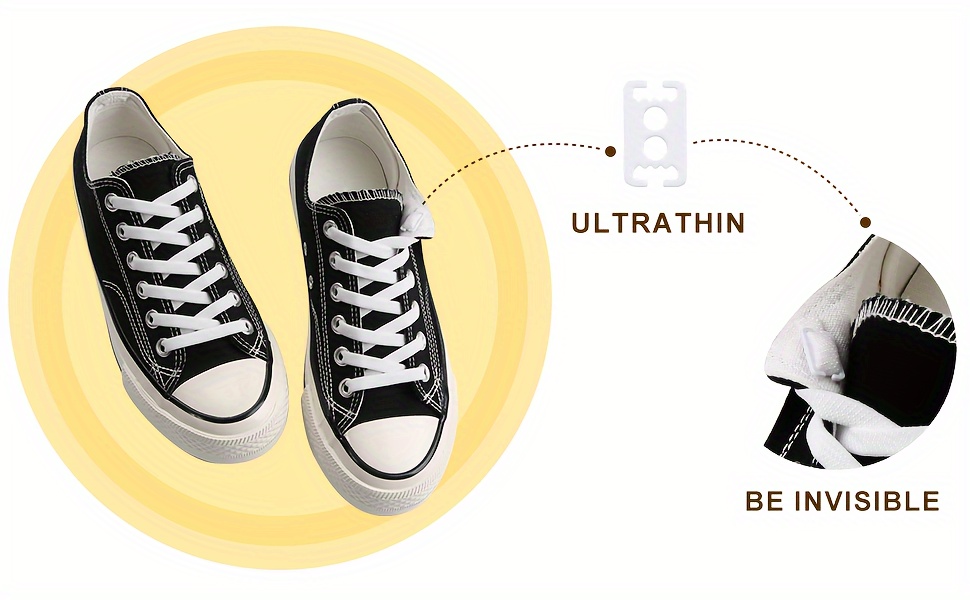 1Pair Elastic Free-Tie Shoelaces, No-Tie Lazy Shoelaces For Sneakers Canvas Shoes