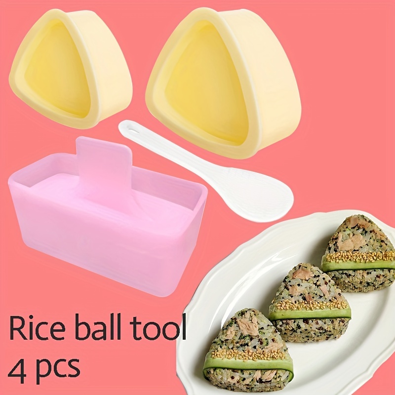 Onigiri Molds, 3 Cavity Rice Ball Molds, Japanese Sushi Makers, For Lunch  Box, Bento Box Decorating, Kitchen Gadgets, Kitchen Stuff, Kitchen  Accessories - Temu