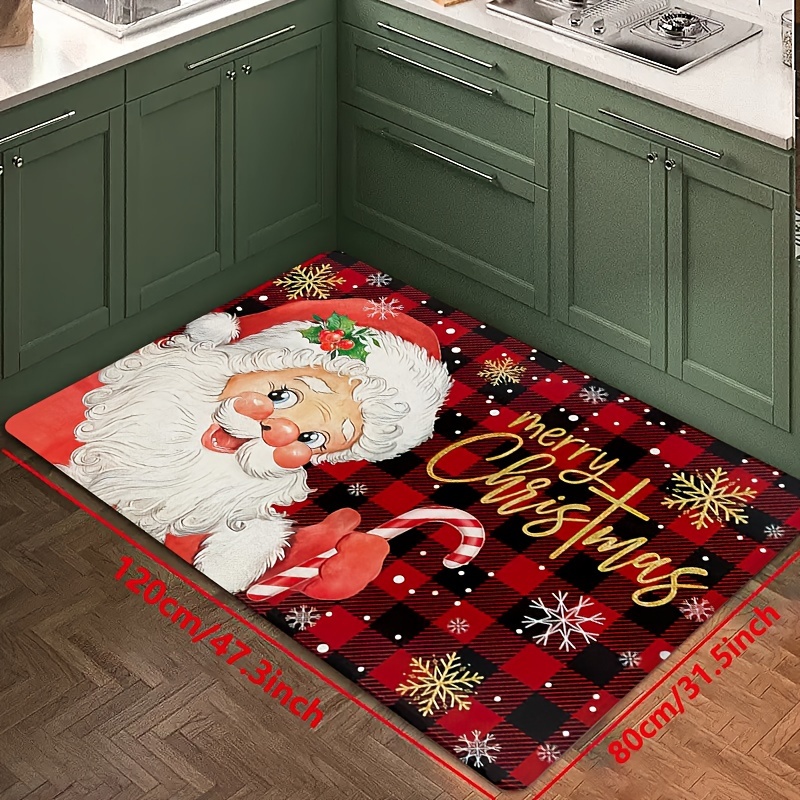 Indoor/Outdoor Area Rug Winter Xmas Santa Claus Carpet