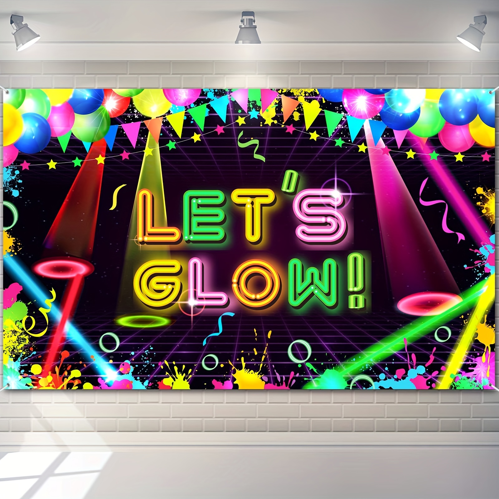 Glow Party Decorations, 15-foot Neon Garland, UV Reflective Neon Party  Decor, Sweet 16 Glow Party, Teen Neon Dance Party, Black Light Party 