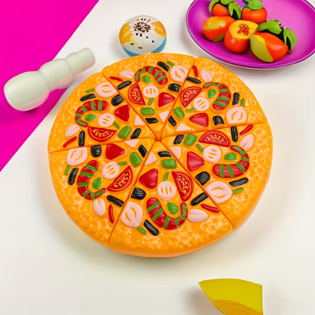 Wooden Pizza Play Food Set With 30 Accessories Pretend Oven - Temu