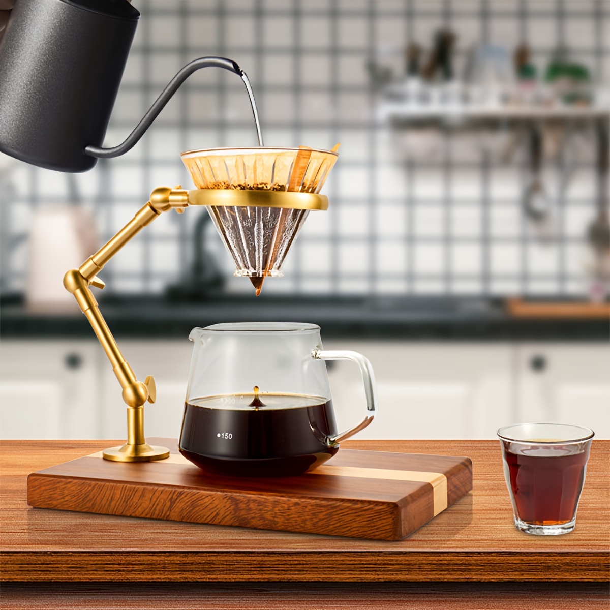 BINCOO-taza de café con filtro de goteo manual, juego de olla para  compartir por goteo