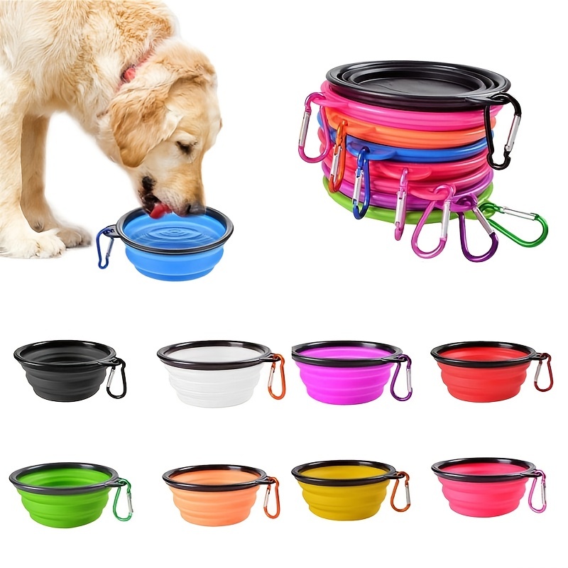 Pet Water Bowl For Dogs Rainbow Pet Bowl Interactive Tumble Pet Bowl  Transparent Travel Little Dog Bowl With Lid Divided Into Two Bowls Dog Water  And Food Bowl - Temu