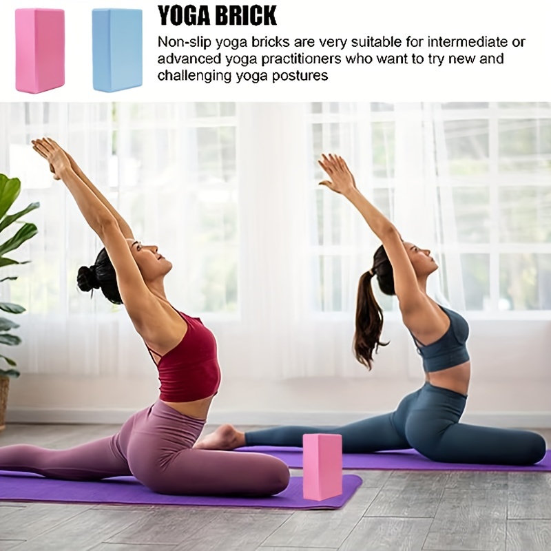 Bloques de yoga de 9 x 6 x 3 pulgadas, 4 bloques de espuma de ladrillo –