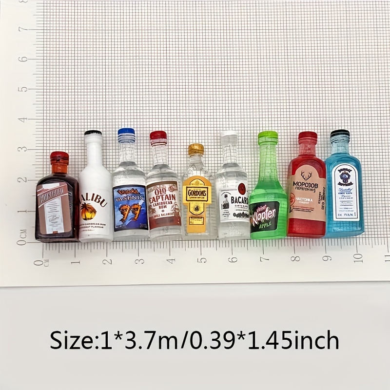 10pcs Simulation 3D Drink Bottle Cute Charms For Pendant DIY