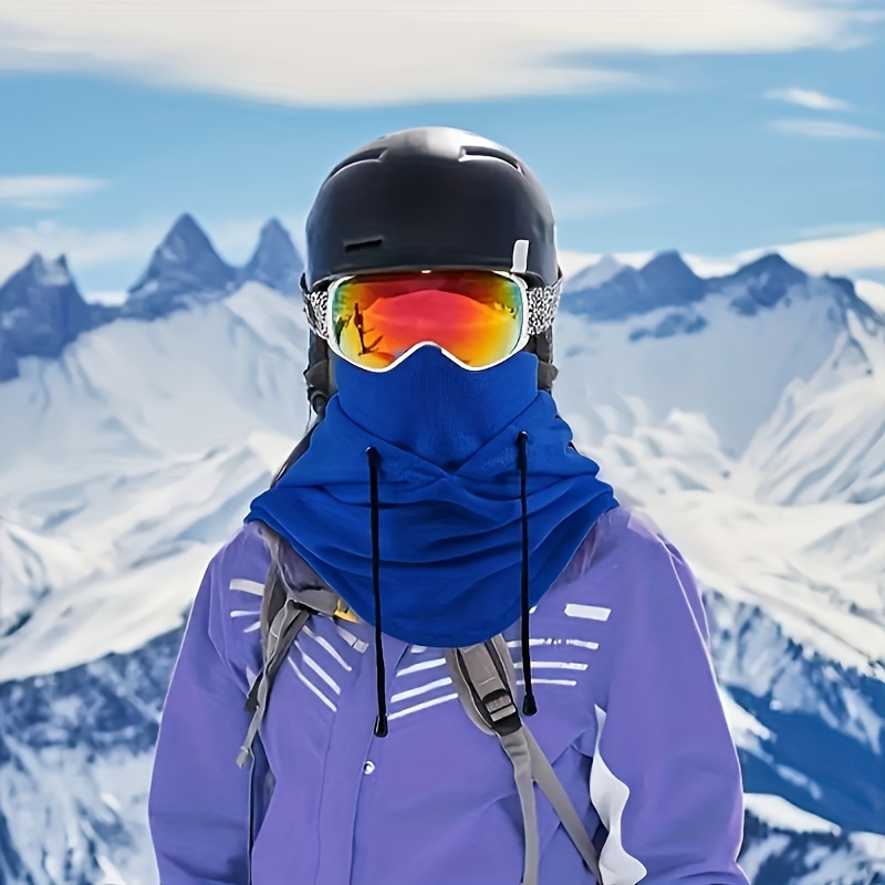 Hiver Polaire Ski Masque Couleur Unie En Peluche Chaud - Temu Belgium