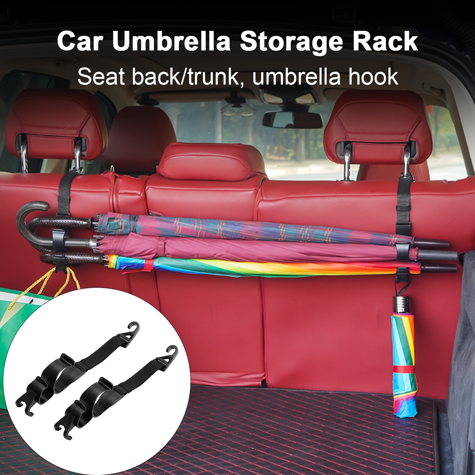 1Pc Car Trunk Umbrella Hooks Holder Hangers Clip Fastene Auto organizer  Storage 
