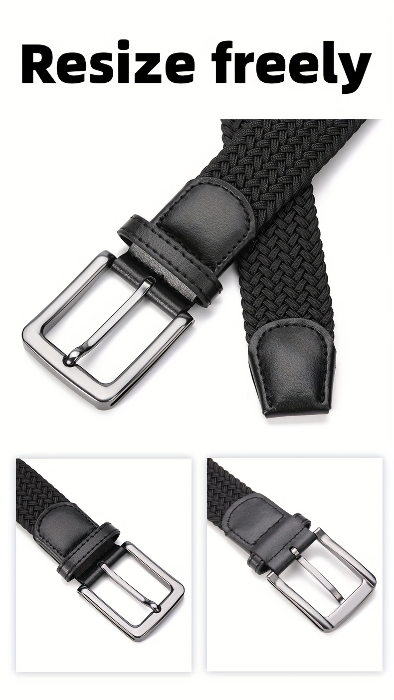 1pc Elastic Braided Belt Mens Golf Belt Youth Business Elastic Pin Buckle  Belt, Today's Best Daily Deals